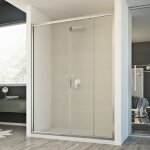 Idralite - porte de douche coulissante verre opaque mod. young 2 portes 150 cm