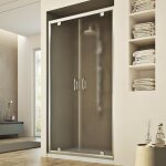 Idralite - porte de douche ouv. saloon verre opaque h. 185 mod sintesi 2 portes 120 cm