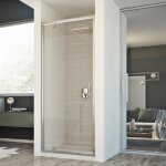 Porte de douche pivotante verre transparent h 198 mod. cristal 1 porte 70 cm