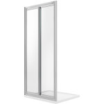 Idralite - porte de douche saloon avec 2 portes pivotantes verre transparent h 198 mod. west 90 cm
