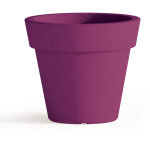 Idralite - pot de fleurs rond en rsine h 45 mod. begonia violet