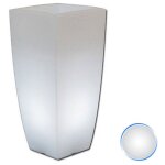 Idralite - pot lumineux carré mod. agave 33x33 cm h 70 avec lampe blanche Idralite - pot lumineux carré mod. agave 33x33 cm h 70 avec lampe blanche