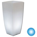Idralite - pot lumineux carr� mod. agave 40x40 cm h 70 avec lampe azure