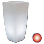 Idralite - pot lumineux carré mod. agave 40x40 cm h 70 avec lampe rouge Idralite - pot lumineux carré mod. agave 40x40 cm h 70 avec lampe rouge