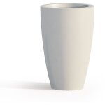 Idralite - pot rond en rsine mod. parodia  33 cm h 50 blanc