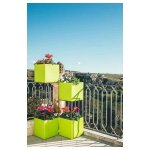 Idralite - pot de fleurs en r�sine h 95 mod. begonia vert