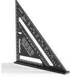 Ikodm - 180 mm equerre menuisier, aluminium regle, querres de charpentier triangulaire paissi  45 ...