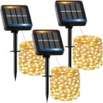 Guirlande solaire exterieur 12m 120led ?lot de 3? guirlande lumineuse exterieure solaire Étanche blanc ... Guirlande solaire exterieur 12m 120led ?lot de 3? guirlande lumineuse exterieure solaire Étanche blanc ...
