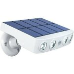Lampe solaire extrieur tanche orientable avec dtecteur de mouvement - panneau a recharge rapide haute ...