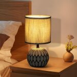 Ikodm - lampe de table en cramique, lampe de chevet, lampe d'appoint, lampe de chevet, abat - jour en ...