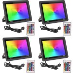 Rgb projecteur led extrieur 30w, spot led couleur avec tlcommande, 16 couleurs 4 modes dimmable clairage ...