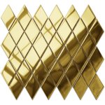 Ilcom - mosa�que de verre sur maille pour salle de bain ou cuisine golden net - 25cm x 29. 2cm
