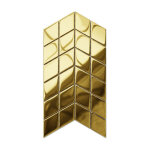 Ilcom - mosa�que de verre sur maille pour salle de bain ou cuisine mini gold chevron - 17. 2cm x 29. ...