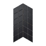 Ilcom - mosa�que de verre sur maille pour salle de bain ou cuisine mini soft black chevron - 17. 2cm ...