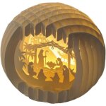 Illuminez la cr�che de no�l en papier d�coup� avec des , xu, lumi�res led ornement table d�corations ...