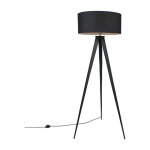 Ilse - lampe de table tr�pied / tripode - 1 lumi�re - h 1450 mm - noir - moderne - �clairage int�rieur ...