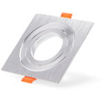 Iluminashop - bague inclinable carr�e en nickel s�rie luxury pour gu10 / mr16 - ledme - lm4323