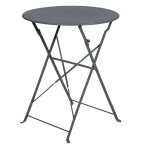 Imagin - table de jardin pliante - 2 places - gris anthracite - capri