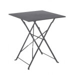 Imagin - table de jardin pliante - 2 places - gris anthracite - florence