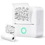 Imprimante etiquette autocollante, imprimante thermique monochrome, mini imprimante autocollant rouleaux ...