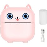 Imprimante de poche, mini imprimante d'autocollants - imprimante thermique avec papier - machine � �tiqueter ...