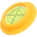 Inclinom�tre rond, niveau � bulle circulaire jaune fluorescent de 90 x 17 mm avec trous de fixation pour ...