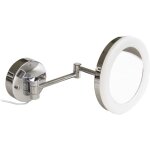 Inda - miroir grossissant rond 3x mural avec bras articul� � led