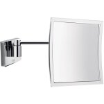Inda - miroir mural grossissant 3x carré en chrome poli Inda - miroir mural grossissant 3x carré en chrome poli