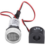 Indicateur de tension ac rond double affichage 60 - 500v - blanc