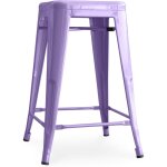 Industrial style - tabouret de bar - design industriel - 60cm - nouvelle �dition - stylix violet pastel ...