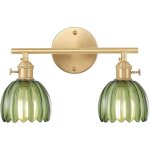 Industrielle r�tro applique murale en verre forme fleur vintage e27 lampe murale 2 lumi�re abat - jour ...