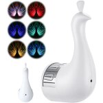 Ineasicer - applique murale paon, led murale de paon avec tlcommande, lampe de veilleuse paon avec ...