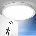 Ineasicer - plafonnier led avec d�tecteur de mouvement int�rieur 30cm, 24w 2400lm plafonnier d�tecteur ...