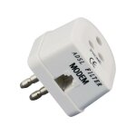 Filtre adsl avec prise de courant tripolaire modulaire adaptateur ra seau modem 6 / 2c