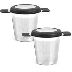Infuseur th inox maille fine lot de 2, double poigne, pour tasses / mugs standards
