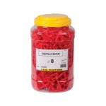 Ing fixation - cheville � expansion rouge - diam�tre 8 mm - secur - seau de 1500 pi�ces