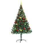 Inlife arbre de noël artificiel avec boules et led vert 150 cm Inlife arbre de noël artificiel avec boules et led vert 150 cm