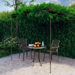 Inlife pergola de jardin marron antique 3x3x2, 5 m fer