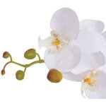 Inlife plante artificielle avec pot orchid�e 75 cm blanc
