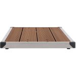 Inlife receveur de douche ext�rieur wpc inox 110x62 cm marron