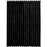Inlife - rideau occultant avec crochets velours noir 290x245 cm Inlife - rideau occultant avec crochets velours noir 290x245 cm
