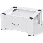 Socle pour machine � laver avec tiroir blanc - inlife
