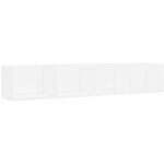 Inlife - tagère murale à cd meuble d'entrée de rangement 100x18x18 cm aggloméré blanc Inlife - tagère murale à cd meuble d'entrée de rangement 100x18x18 cm aggloméré blanc