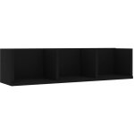 Tagère murale à cd meuble d'entrée de rangement 75x18x18 cm aggloméré noir - inlife Tagère murale à cd meuble d'entrée de rangement 75x18x18 cm aggloméré noir - inlife