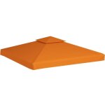 Toile de remplacement de belvdre recouvrement de remplacement d'auvent 310 g / m 3x3 m orange - inlife ...