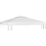 Nova - inlife toile de toit de belvdre 2 niveaux 310 g / m 3x3 m blanc