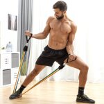 Innovagoods - set de bandes de r�sistance avec accessoires et guide d�entra�nement rebainer 5 unit�s