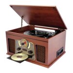 Inovalley - retro10e - bth - n - chaine hi - fi retro - connectivite bluetooth, usb, vinyles, cd, k7 ...