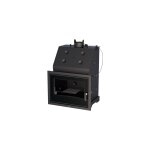 Bronpi - insert  bois chauffage central hydro 80e 27 kw porte fonte - avec vitre srigraphie noire