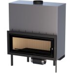 Insert à bois ventilé canalisable - bronpi londres - t 16 kw porte fonte - avec vitre sérigraphiée Insert à bois ventilé canalisable - bronpi londres - t 16 kw porte fonte - avec vitre sérigraphiée